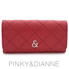 【新品】Pinky&amp;Dianne 二つ折り財布 キャビア レッド PINKY&DIANNE(ピンキー＆ダイアン) イタリアンクロコ 口金二つ折り財布