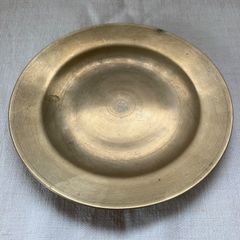 アンティーク 真鍮製 丸盆 トレイ 29cm - メルカリ