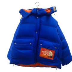 GUCCI (グッチ) ×THE NORTH FACE Down Jacket Royal×ザノースフェイス ボーダー ジップアップ ロゴプリントデザイン ダウン ジャケット ブルー 663735のサムネイル