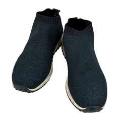 JIMMY CHOO ジミーチュウ ハイカットスニーカー 青 ラメ 靴 フラットシューズ ロゴ入り レディース サイズ34 21cm