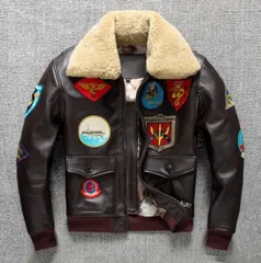 最上級 牛革　フライトジャケット 本革レザージャケット　ムートンコート ライダースジャケットバイクウエア パーカーS~6XL