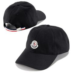6 MONCLER モンクレール 3B00054 V0090 ブラック ベースボールキャップ ロゴワッペン 男女兼用