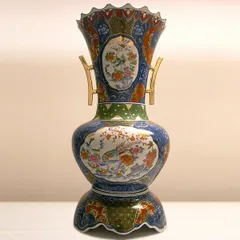 花瓶(古許窯、菊水作）の美術工芸品 花瓶(古許窯、菊水作）の美術工芸品