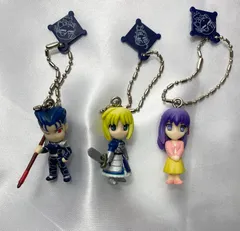 【まとめ売り】 Fate/Stay night セイバー ランサー 間桐桜 フィギュアマスコット ストラップ 3点セット
