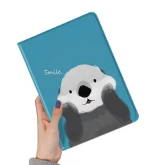 iPad 10.2インチ iPad 第9/8/7世代 ケース 可愛い 動物 ラッコ iPadAir3 iPadPro10.5 ケース クマ ウサギ ネコ 柄 イラスト iPad 10.2 10.5インチ カバー 印刷 プリント ブック式 手帳型 柄物 オリジナ
