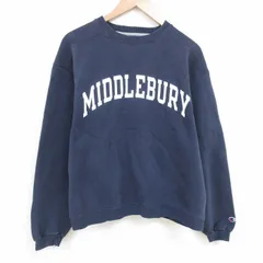 XL/古着 チャンピオン Champion 長袖 スウェット メンズ 00s ミドルバリー クルーネック 紺 ネイビー 25apr16 中古 スエット トレーナー ト