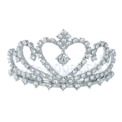 『特価』 子供＆大人用 撮影用 ウエディング 花嫁 シルバー 誕生日会 成人式 結婚式 七五三 ウエディングドレスアクセサリー 6.7*4cm キラキラ ティアラ ヘアアクセサリー 髪飾り 王冠