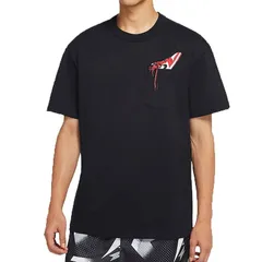 NIKE｜ナイキ Air Jordan Pocket Shoes Embroidered Round Neck Short Sleeve Black T-Shirt エアジョーダン 刺繍 Tシャツ