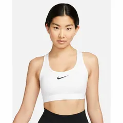 ナイキ スポーツブラ レディース NIKE スウッシュ ミディアムサポート｜スポブラ スポーツ用インナー ブラトップ  アンダーウエア ランニング トレーニング ダンス 運動 ホワイト 白 スポーツウエア /DX6822-100