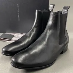 11f3 【極美品】 GIUSEPPE ZANOTTI ジュゼッペザノッティ サイドゴアブーツ チェルシーブーツ サイズ43 ブラック レザー メンズのサムネイル
