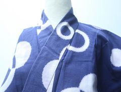 【京松】【着物】浴衣 コーマ地 丸文 身丈約158.5cm 裄丈約68.5cm 24Z-1559
