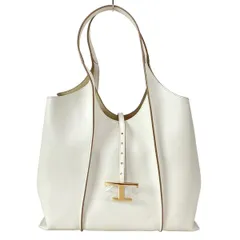 TOD'S(トッズ) トートバッグ美品  T タイムレス レザー ショッピングバッグ ミディアム XBWTSBA0300Q8EB015 白 レザーのサムネイル