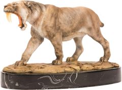 Memory Museum × The Alchemy Works 1/15 サイズ スミロドン Smilodon 動物 フィギュア おもちゃ 模型 動物好き 誕生日 プレゼント コレクション 塗装済 完成品 15cm級 台座付き (B)