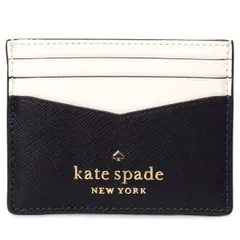 ケイトスペード カードケース katespade サフィアーノレザー ステイシー カラーブロック スモール スリム 名刺入れ 定期入れ パスケース ブラックマルチ WLR00125