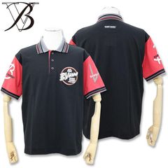 バーニヴァーノ サイン ロゴ 刺しゅう クールマックス カノコ 半袖 ポロシャツ Lサイズ ブラック BARNI VARNO BSS-OPL5223 春夏 25SS