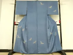 平和屋着物●染色作家　斉藤三才　訪問着　三才鳥　正絹　逸品　AAAV9198np 平和屋着物○染色作家 斉藤三才 訪問着 三才鳥 正絹 逸品 AAAV9198np