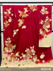 振袖 金駒 金彩 ちりめん 桜 身丈169cm パールトーン加工済 MO3243 