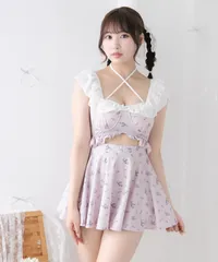 夢展望公式 [新品未使用] レースフリルマルチウェイ水着 [花柄ピンク] 他カラー別ページ有  水着 水着 535546-05