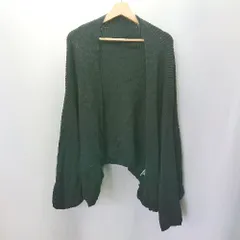 ◇ antiqua アンティカ コットン100％ 長袖 カーディガン サイズF ブラック レディース E  【1405140049404】