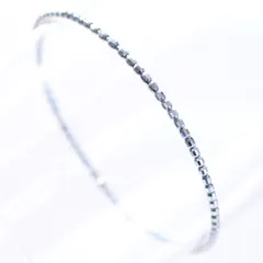 ブレスレット プラチナブレスレット ユニセックス Pt999 地金ブレスレット ストレッチ バングルブレスレット 伸縮ワイヤー内蔵 フリーサイズ カットボールチェーン 男女兼用 刻印入り【アクセサリーマート/メルカリShops店】