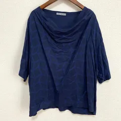 #spc イッセイミヤケ ISSEYMIYAKE カットソー Tシャツ 3 紺 変形 ドルマン レディース [740411]のサムネイル