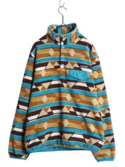 【お得なクーポン配布中!】 パタゴニア 総柄 ライトウェイト シンチラ スナップT レディース М 古着 14年製 PATAGONIA ネイティブ フリース プルオーバー ジャケット