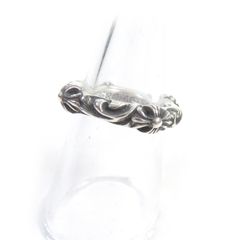 極美品□CHROME HEARTS クロムハーツ SV925 1998 SBTバンド アクセサリー リング・指輪 シルバー 12号 重量7.2g メンズオススメ