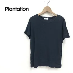 プランテーション リネン混 ボタニカル柄 ゆったりTシャツ 半袖カットソー プランテーション リネン混 ボタニカル柄 ゆったりTシャツ 半袖