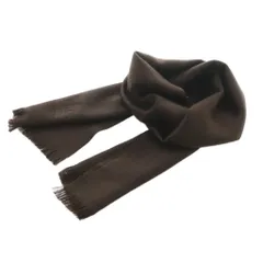 マックスマーラ MAX MARA マフラー ストール ウール ロゴ 茶 /MI ■OSのサムネイル
