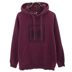 アンダーアーマー 長袖 スウェットパーカー L パープル系 UNDER ARMOUR 裏フリース メンズ 古着 【240120】