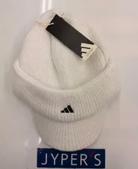 【新品未使用品】アディダス ゴルフ ニット 帽子 秋 冬 COLD.RDY グラフィック ブリムニットキャップ メンズ adidas ホワイト（葛西店）