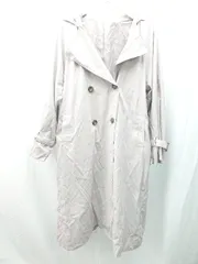◇ Chillfar チルファー 無地 ダブル シンプル 長袖 トレンチコート サイズM グレー レディース E  【1304120018792】のサムネイル
