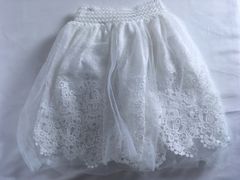 子供用　レーススカート　白　07