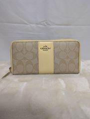 COACH 長財布 ベージュ シグネチャー コーチ 財布