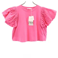 ZARA ザラ 未使用 ノースリーブ バルーンスリーブ カットソー S ピンク トップス レディース 古着