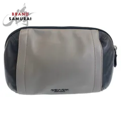 美品 COACH コーチ グレー ブラック マルチカラー レザー ボディバッグ バムバッグ ショルダーバッグ メンズ 408452【中古】