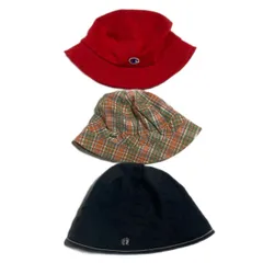 レディース バケットハット Champion レッド 56cm LACOSTE ラコステ チェック 57cm HANG TEN ハンテン 目深帽 ブラック 57cm ■SHWH84