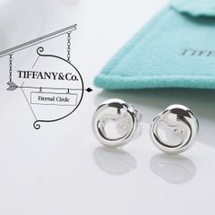 ◇美品 TIFFANY&Co. ティファニー エターナルサークル ピアス スターリング シルバー AG 925 エルサ ペレッティ