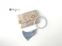 再販‼︎  お念珠入れ　ポケット付き　高級金襴…花笑み《送料無料》