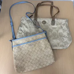 ◎COACH ショルダーバッグ トートバッグ2点セット シグネチャー ブルー