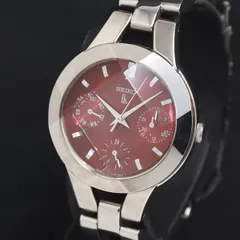 ⭐【美品希少レア】セイコー.ルキアレッドフェイス腕時計(新品電池稼働品) 稼働品 美品】 SEIKO LUKIA 腕時計 セイコー ルキア 電池交換済