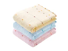 Kosugizen 泉州タオル フェイスタオル 泉州産 プチチャーム 3色各1枚入 34×80㎝ ふだん使いにピッタリ 3枚セット TK-2412-3