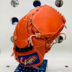 久保田スラッガー　slugger　オリジナルカスタマイズグラブ　少年硬式推奨モデル　投手向け仕様　低学年向け　J2型　Fオレンジ　即実践可能型付け済み