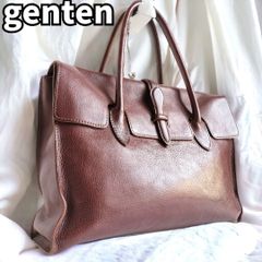 【上質レザー✨】　genten ゲンテン　トートバッグ ハンドバッグ 大容量 本革 バーキン ケリー　ブラウン