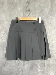 美品 Heather ヘザー タグ付 プリーツ ミニ スカート sizeM/グレー ■■ レディース