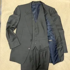 上品　ネイビー　スーツ　3点セット　スリーピース　背抜き A6 Lサイズ