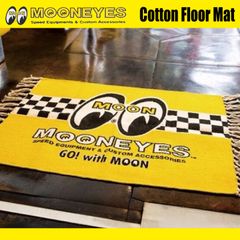 新品 🇺🇸 MOONEYES コットンフロアマット ★ アイシェイプ ★ ムーンアイズ フロアマット FLOOR MAT 玄関マット キッチンマット フロアーマット リビング ハウス ガレージ インテリア アメリカン雑貨 コットンマット