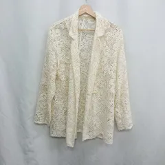 ◇ ⊇ Kastane カスタネ シアー素材　コットン系 長袖 カーディガン サイズL アイボリー レディース E  【1410290003190】