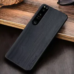 【Wood Aioria】002    Black   （Xperia エクスペリア  5Ⅴ 1Ⅴ 5Ⅳ 1Ⅳ 10Ⅳ 5Ⅲ 1Ⅲ 10Ⅲ ACEⅢ 5Ⅱ）
