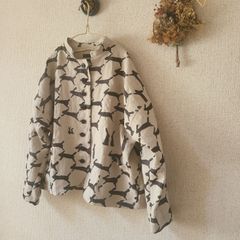 ハンドメイド　ミナペルホネン　run run run ボタンいっぱいショートジャケット